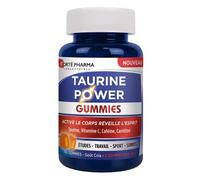 Forté Pharma - Taurine Power Gummies | Complément Alimentaire Booster d'Énergie | Caféine - Vitamine C - Vitamine B - Magnésium - L-Carnitine | Anti-fatigue, Retrouver vitalité | 60 gommes, 2/jour