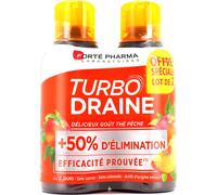 Forté Pharma Turbo Draine Thé Pêche 2x500ml