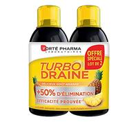 Forté Pharma - Complément Turbodraine Ananas - Thé vert & Reine-des-prés - 2x500 ml