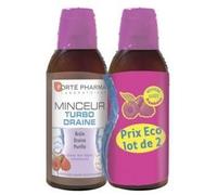 Forté Pharma Turbodraine Minceur Boisson Framboise Lot De 2 X 500ml Promo