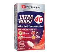 Forté Pharma Ultra Boost 4G Energie Mémoire & Concentration 15 comprimés | Performances intellectuelles & focus, libération prolongée, Complexe 4G + Magnésium, Vitamine B6 & Ginkgo, 15 jours
