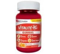Forté Pharma – Vitalité 4G Gummies Orange 60 gommes – Énergie & Défenses (Ginseng, Guarana)