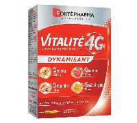 Forté Pharma Vitalité 4G Dynamisant Ginseng Guarana Vitamine C 20 ampoules