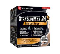 Forté Pharma - XtraSlim Max 24 | Brule graisse, Elimination, Ventre plat, Destockage - Piment doux, Pissenlit, Chrome, Bouleau, Zinc | Complement alimentaire Minceur | 1 mois, 60 comprimés, 2/jour