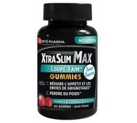Forté Pharma XtraSlim Max Gummies Coupe‑faim sans sucres – Caroube, Chrome, Zinc – 60 gommes