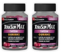 Forté Pharma - XtraSlim Max Gummies Capteur de Graisses - Gummies minceur perte de poids, Capteur de graisses - Chrome, Zinc, Kola - 60 gommes sans sucres, 4/jour (Lot de 2)