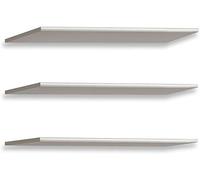 Forte Set de 3 étagères, Panneau de Particules, Gris, 57,7 x 42 x 1,5 cm