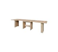 Table à manger extensible de 6 à 12 personnes style contemporain décor chêne Sonoma - DINING - L 140-273 x l 90 cm