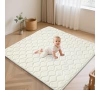 Fortella Tapis Bebe Pliable, Tapis de Jeux Bébé Eveil 120x120cm Antidérapant, Matelas Épais en Mousse Lavable, Idéal Tapis Motricité Bébé Sol pour Parc, 0-6-12-24 Mois, Nature et Animaux (Forêt Beige)
