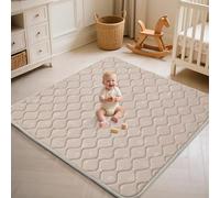 Fortella Tapis Bébé Pliable, Tapis de Jeux Bébé Éveil 120x120cm Antidérapant, Matelas Épais en Mousse Lavable, Idéal Tapis Motricité Bebe Sol pour Parc, 0-6-12-24 Mois, Nature et Animaux (Forêt Brun)