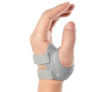FORTEMOTUS Orthèse de Pouce Gauche, Bandage Orthopédique CMC avec Attelle Pouce, Soulagement de Douleur pour l'arthrose et Arthrite de l'articulation en Selle du Pouce(Gris, L, 23-26 cm)