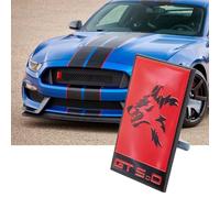 Forten Kingdom 1 logo Coyote noir et rouge pour grille avant de voiture, emblème en métal personnalisé avec icône à vis (rouge)