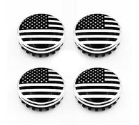 Forten Kingdom Lot de 4 Enjoliveurs de Roue de Voiture Moyeu de Roue Cache-Moyeux 83 mm 22837060 - Noir et Argenté