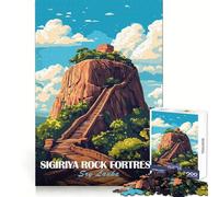 Forteresse rocheuse de Sigiriya, Sri Lanka Puzzle de 1000 pièces pour Adolescents Jeu de logique et de Soutien Cadeau de qualité supérieure pour Toute la Famille 50x75cm