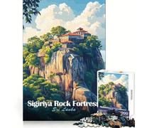 Forteresse rocheuse de Sigiriya, Sri Lanka Puzzle de 1000 pièces pour Adolescents Jeu de logique Léger et Relaxant Découpe précise Cadeau Classique 38x52cm