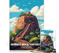 Forteresse rocheuse de Sigiriya, Sri Lanka Puzzle de 1000 pièces pour Adultes Jeu de logique et d'assemblage Amusant et précis Cadeau mémorable 38x26cm