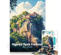 Forteresse rocheuse de Sigiriya, Sri Lanka Puzzle de 1000 pièces pour Adultes Jeu de logique mentale Anti-Stress Découpe Ferme Cadeau Exceptionnel 50x75cm
