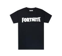 Forternite Logo Boys t-Shirt Noir Manches Courtes Gamer Top S