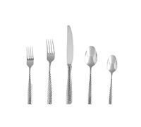 Fortessa Lucca Faceted 18/10 Stainless Steel Flatware, 5 Piece Place Setting, Service for 1 by Fortessa