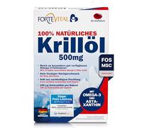 ForteVital Huile de krill 500 mg - Acides gras oméga-3 (EPA/DHA) - Astaxanthine