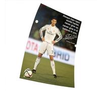 Fortiaboot Cristiano Ronaldo - Citation de motivation - Joueur du monde de l'année - Football - Poster imprimé mural 38 x 58 cm - Cadeau décoratif imprimé