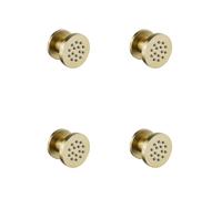 Fortifura Calvi douche latérale - 5cm - ronde - 4 pièces - PVD - Laiton brossé PVD (Or) SW1108838x4