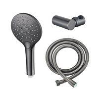 Fortifura Calvi Douchette à main - Ø12 cm - rond - 3 jets - avec support - flexible anti-torsion - 150 cm - Gunmetal PVD SW799451/SW720568/SW706207