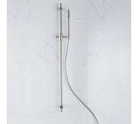 Fortifura Calvi Ensemble de douche avec barre curseur - douchette stylo - flexible lisse - Inox brossé PVD SW496812/SW728177/SW1413851