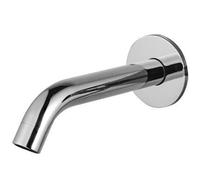 Fortifura Calvi Ensemble robinet de baignoire - bec - 22cm raccourcissable - panneau de commande rond - flexible lisse - douchette ronde - corps encastré - support mural - chrome SW542643/SW706209/SW7