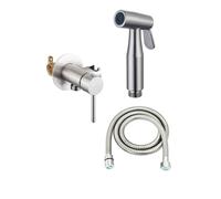 Fortifura Calvi Mitigeur Bidet - support douchette - flexible de douche 100cm - douchette bidet - inox brossé SW1236930/SW1212629/SW970017