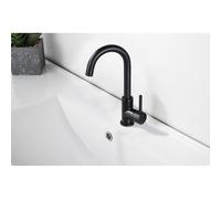 Fortifura Calvi Mitigeur lavabo rehaussé avec bec rotatif Noir mat SW809347
