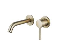 Fortifura Calvi Robinet de lavabo encastré - avec mécanisme intégré - laiton brossé PVD SW1171115