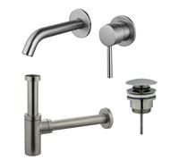 Fortifura Calvi Slim Kit mitigeur lavabo - robinet encastrable - bonde clic clac - siphon design - PVD cm SW377860/SW696201/SW696212