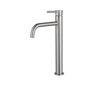 Fortifura Calvi Slim Robinet de lavabo réhaussé H32.6cm à poser Inox brossé SW377859