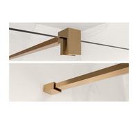 Fortifura Galeria barre de renfort rallongée 200cm pour douche à l'italienne - avec kit de fixation - cuivre brossé SW927772