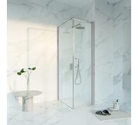 Fortifura Galeria Cabine de douche - 60x80x200 - Profil verre de sécurité - anticalcaire - Acier inox brossé PVD (acier inox) SW1122469/SW797914/SW797908