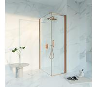 Fortifura Galeria Cabine de douche - 60x90x200 - Profil en verre de sécurité - anti-calcaire - Cuivre brossé PVD (Cuivre) SW1122472/SW797926/SW876702