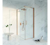 Fortifura Galeria Cabine de douche - 70x120x200 - Profil verre de sécurité - anticalcaire - Cuivre brossé PVD (Cuivre) SW1122478/SW797917/SW876702
