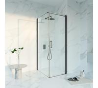 Fortifura Galeria Cabine de douche - 70x90x200 - Profil verre de sécurité - anti calcaire - Gunmetal brossé PVD SW1122477/SW797926/SW797907