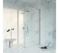 Fortifura Galeria Cabine de douche - 80x100cm - profilé - verre de sécurité - anti-calcaire - Inox brossé SW1122481 SW797915 SW797908