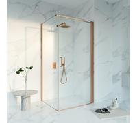Fortifura Galeria Cabine de douche - 90x80x200 - Profil - verre de sécurité - anticalcaire - Cuivre brossé PVD (Cuivre) SW1122496 SW797914 SW876702