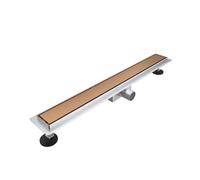 Fortifura Galeria Caniveau de douche - 100cm - grille fermée - avec bride de sol - Cuivre brossé SW679912/SW1075369