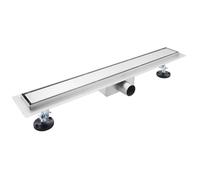 Fortifura Galeria Caniveau de douche 50cm avec grille fermée et bride de sol Inox YZ-A50-Basic-drain