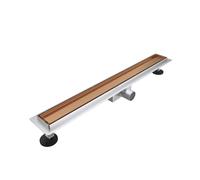 Fortifura Galeria Caniveau de douche - 80cm - grille à carreler - avec bride de sol - Cuivre brossé SW679910/SW1075323