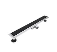 Fortifura Galeria Caniveau de douche - 80cm - grille fermée - avec bride de sol - Noir mat SW679910/SW1075324