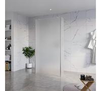 Fortifura Galeria Douche à l'italienne - 100x200cm - verre satiné - anticalcaire - verre de sécurité 8mm - 2 parois latérales 30cm - avec bras muraux et profilés d'angle - Inox brossé SW927769 2x/SW79