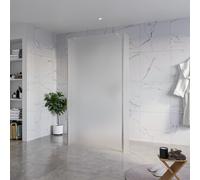 Fortifura Galeria Douche à l'italienne - 110x200cm - verre satiné - anticalcaire - verre de sécurité 8mm - 2 parois latérales 40cm - avec bras muraux et profilés d'angle - Inox brossé SW927769 2x/SW91