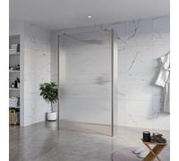 Fortifura Galeria Douche à l'italienne - 120x200cm - verre clair nervuré - anticalcaire - verre de sécurité 8mm - 2 parois latérales 40cm - avec bras muraux et profilés d'angle - Gunmetal SW927771 2x/