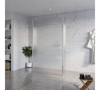 Fortifura Galeria Douche à l'italienne - 120x200cm - verre clair nervuré - anticalcaire - verre de sécurité 8mm - 2 parois latérales 40cm - avec bras muraux et profilés d'angle - Chrome SW927766 2x/SW