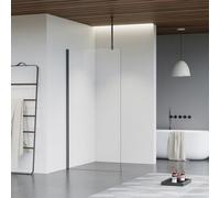Fortifura Galeria Douche à l'italienne - 140x200cm - Clair - Bras plafond - Gunmetal brossé (Anthracite) SW797916/SW797907/SW804545